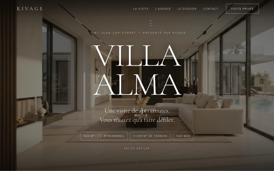 RIVAGE — Villa Alma — site d'exemple